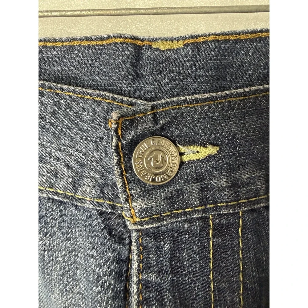 VTG Y2K True Religion World Tour Straight Cut Jeans Men's Size 40x30 Blue Denim